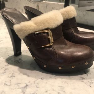 Michael Kors leather clogs